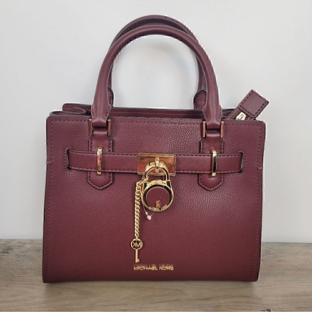 NWT Michael Kors Small Hamilton Satchel Merlot